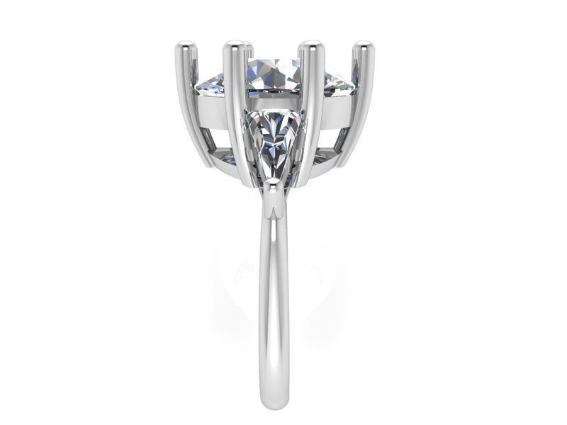 Diamond stone ring 2208 3D print model 3D print model_3