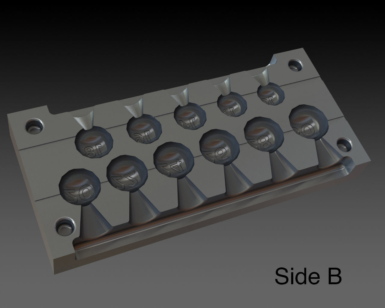 CNC mold Cheburashka excellent system for jig heads predators 3D print model_3