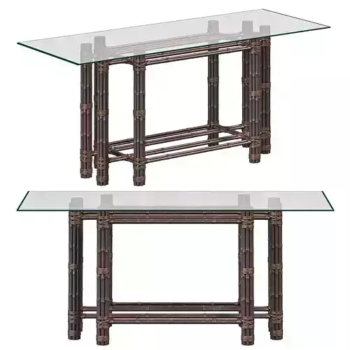 RECTANGULAR DINING TABLE IN BLACK BAMBOO by bakerfurniture 3D model