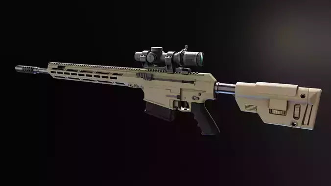 MK18 Mjolnir Low-poly 3D model