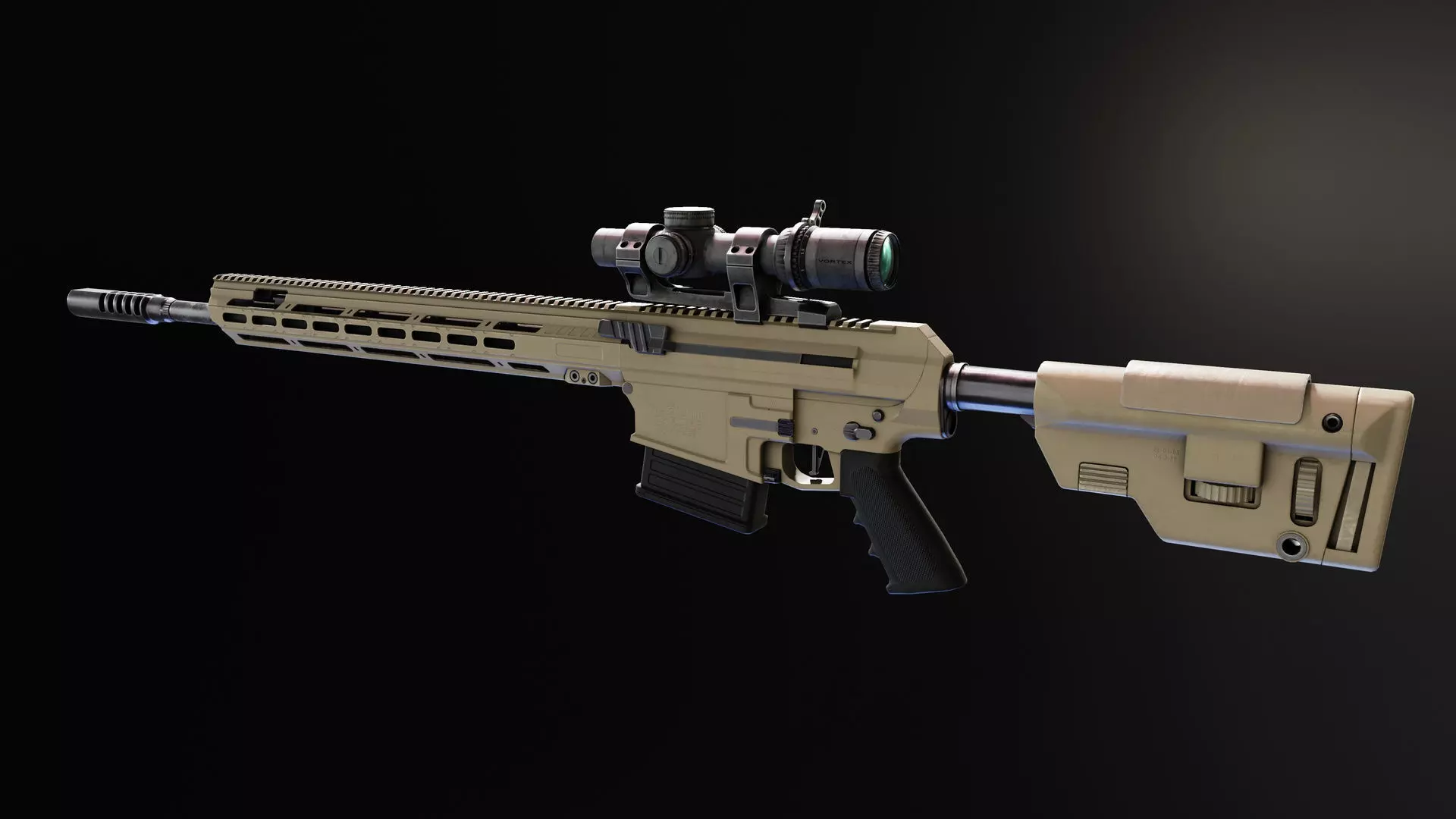 MK18 Mjolnir Low-poly 3D model_0