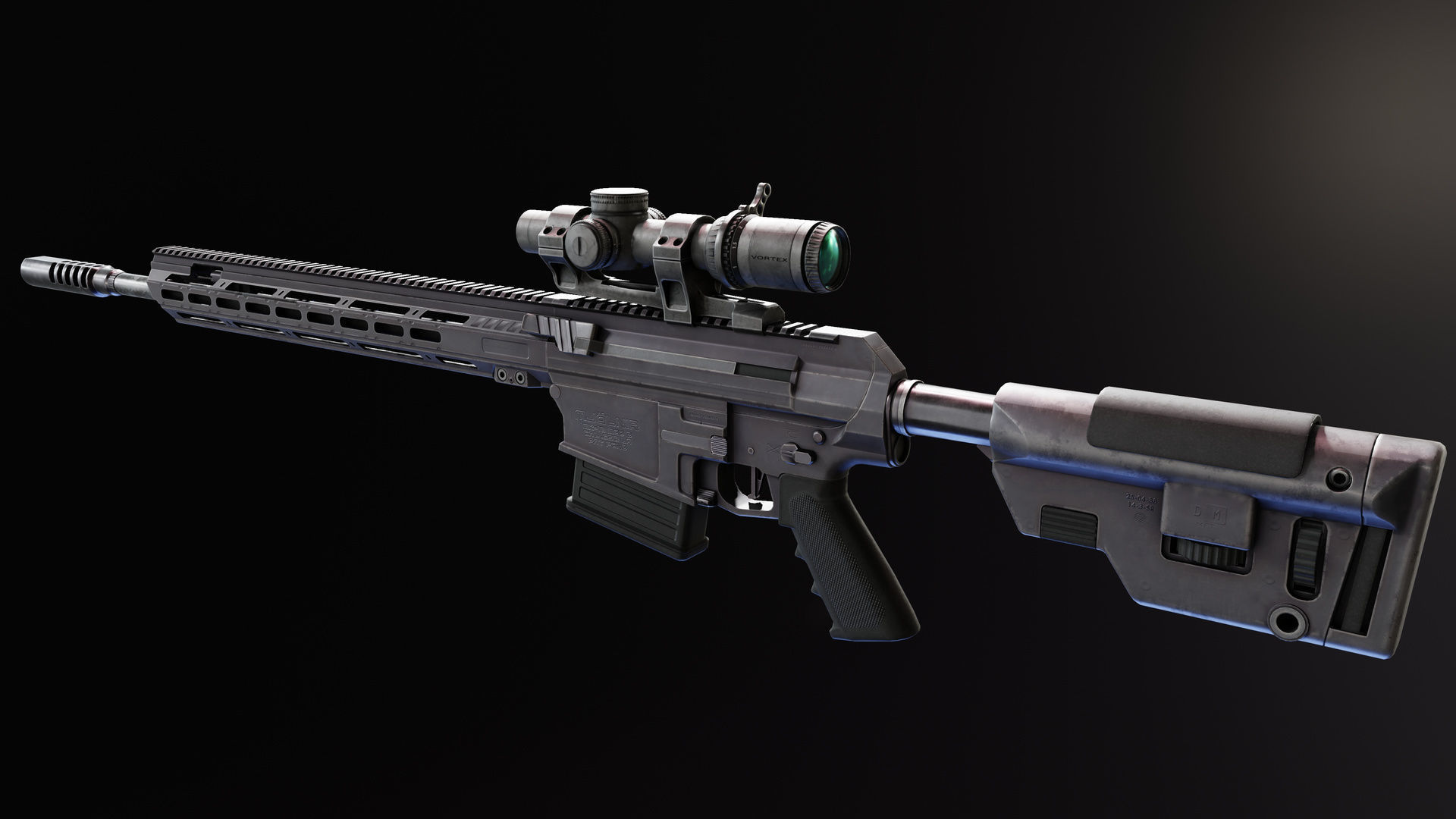 MK18 Mjolnir Low-poly 3D model_5