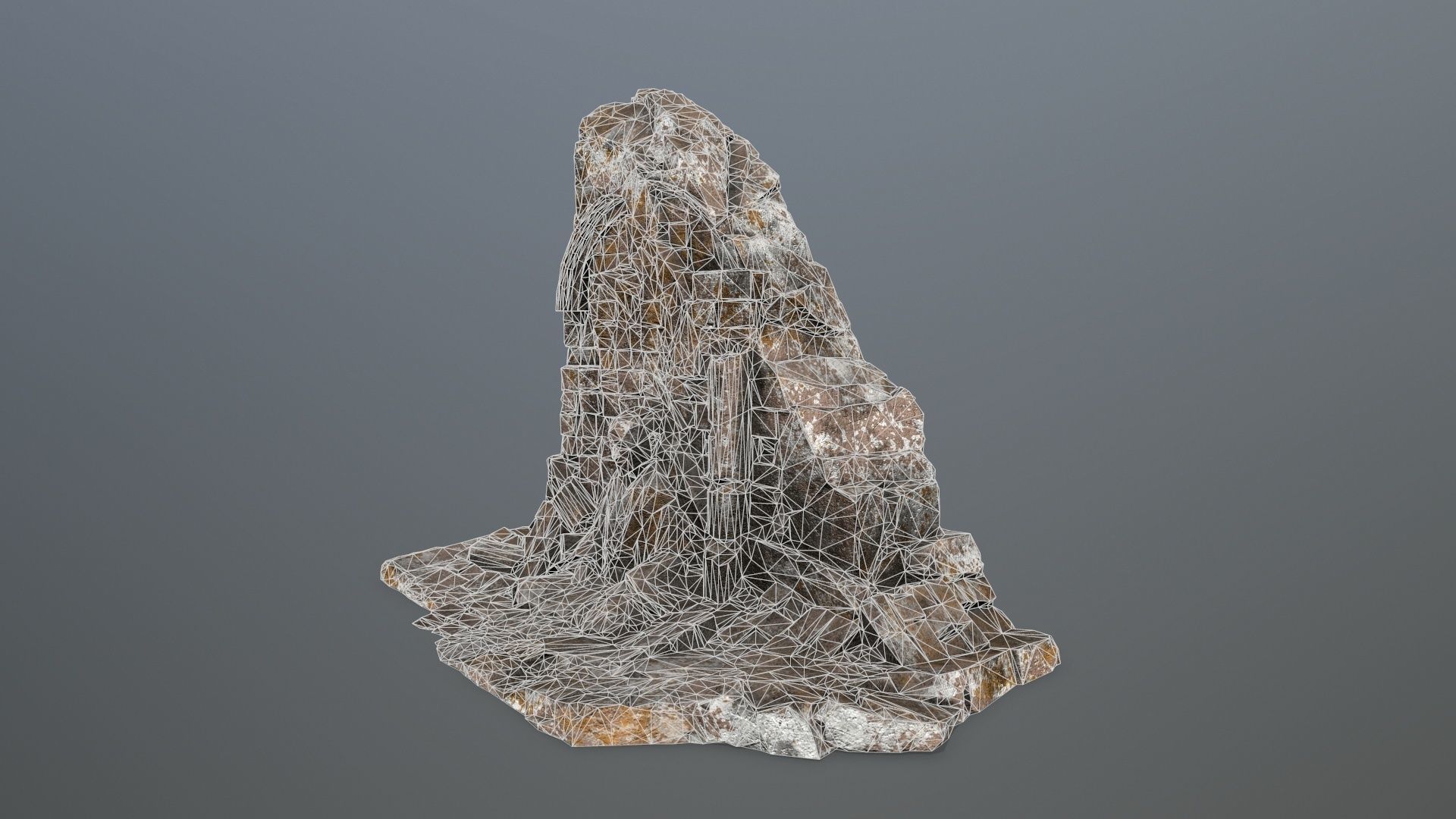 Buddha Rock Low-poly 3D model_10