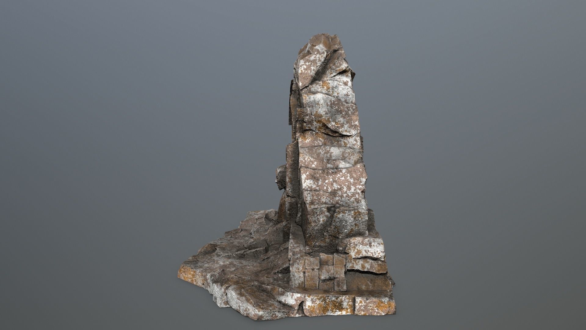 Buddha Rock Low-poly 3D model_6
