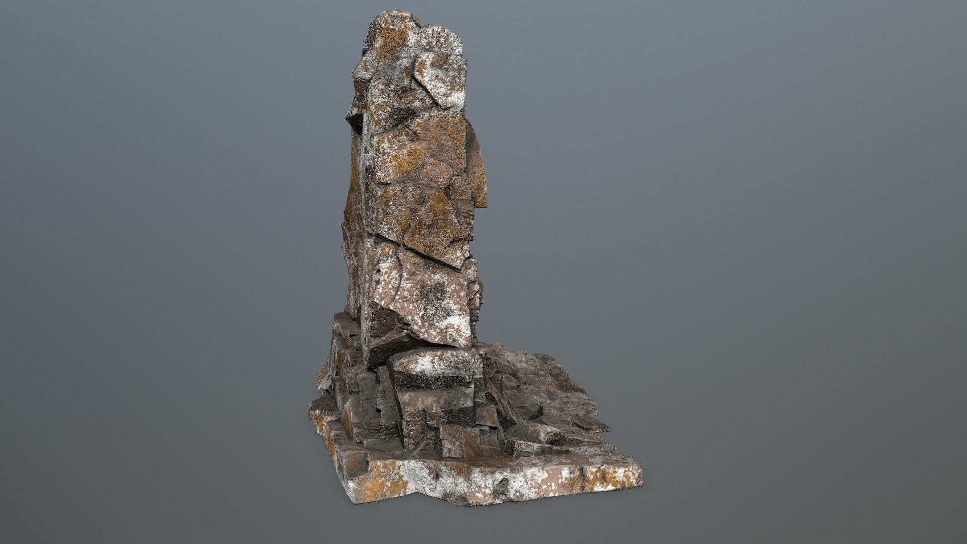 Buddha Rock Low-poly 3D model_3