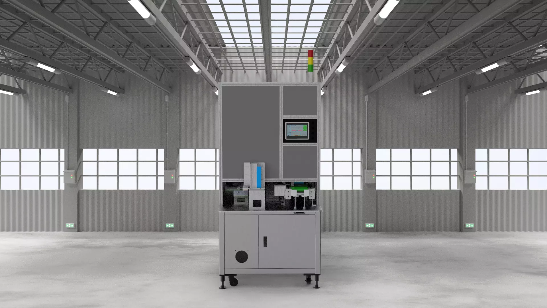 Lithium battery packing machine 3D model_0