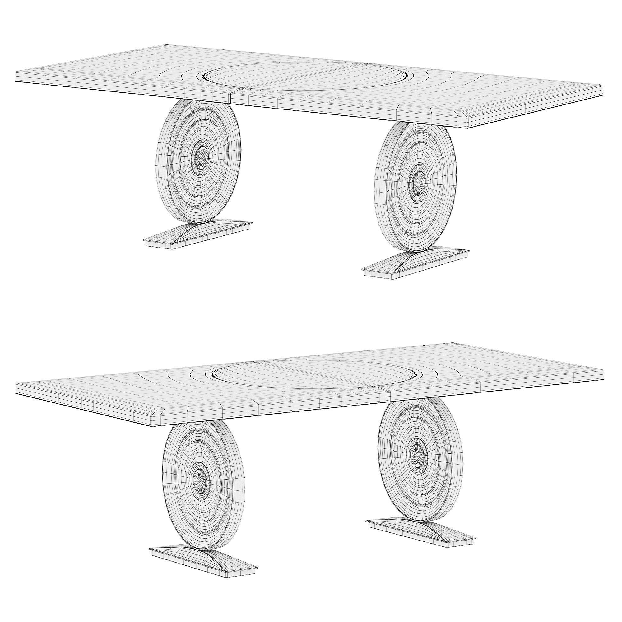 HEMINGWAY DINING TABLE by bakerfurniture 3D model_3