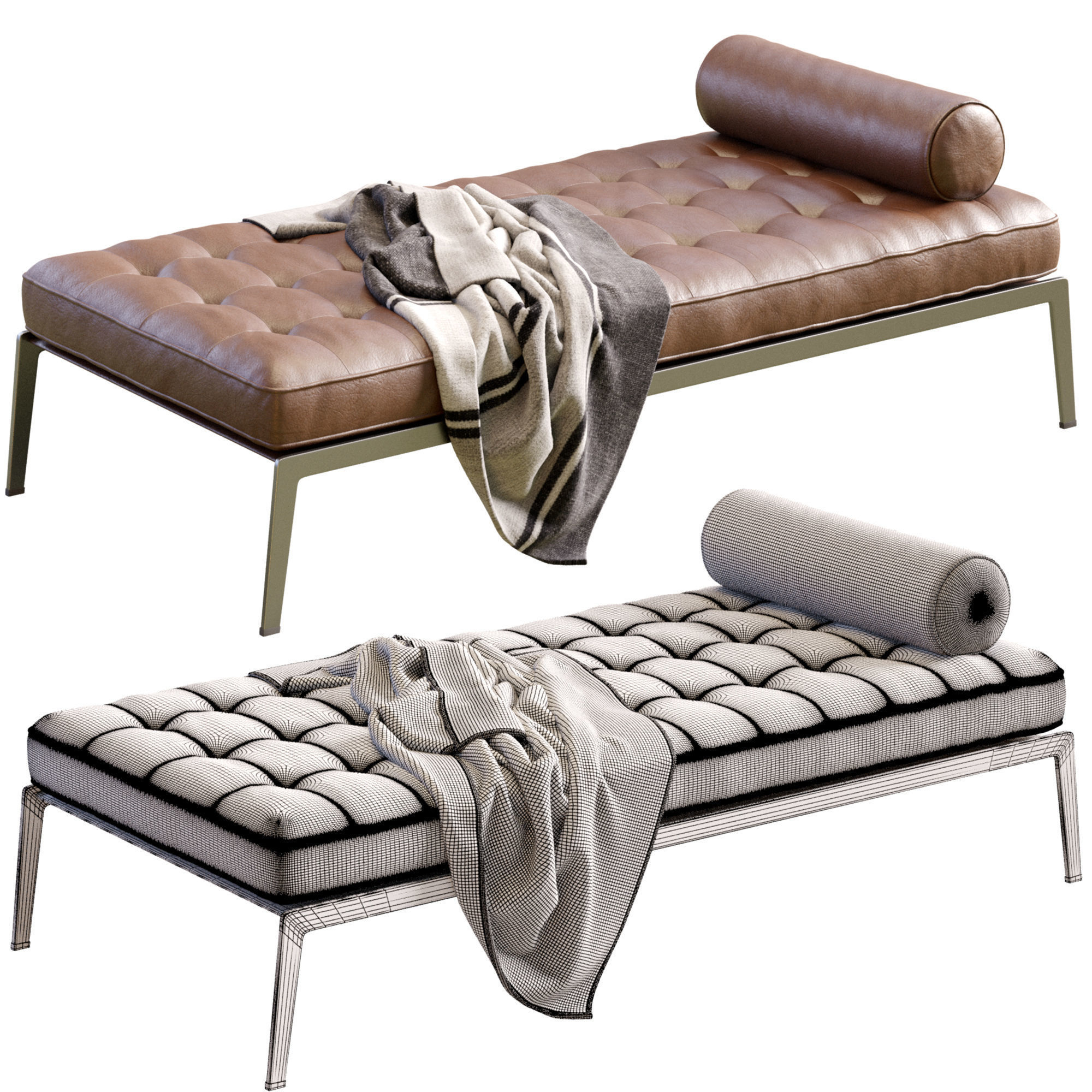 Chaise Longues Magi By Flexform 3D model_4