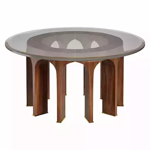 Glass Top Arcade Dining Table by Chanintr