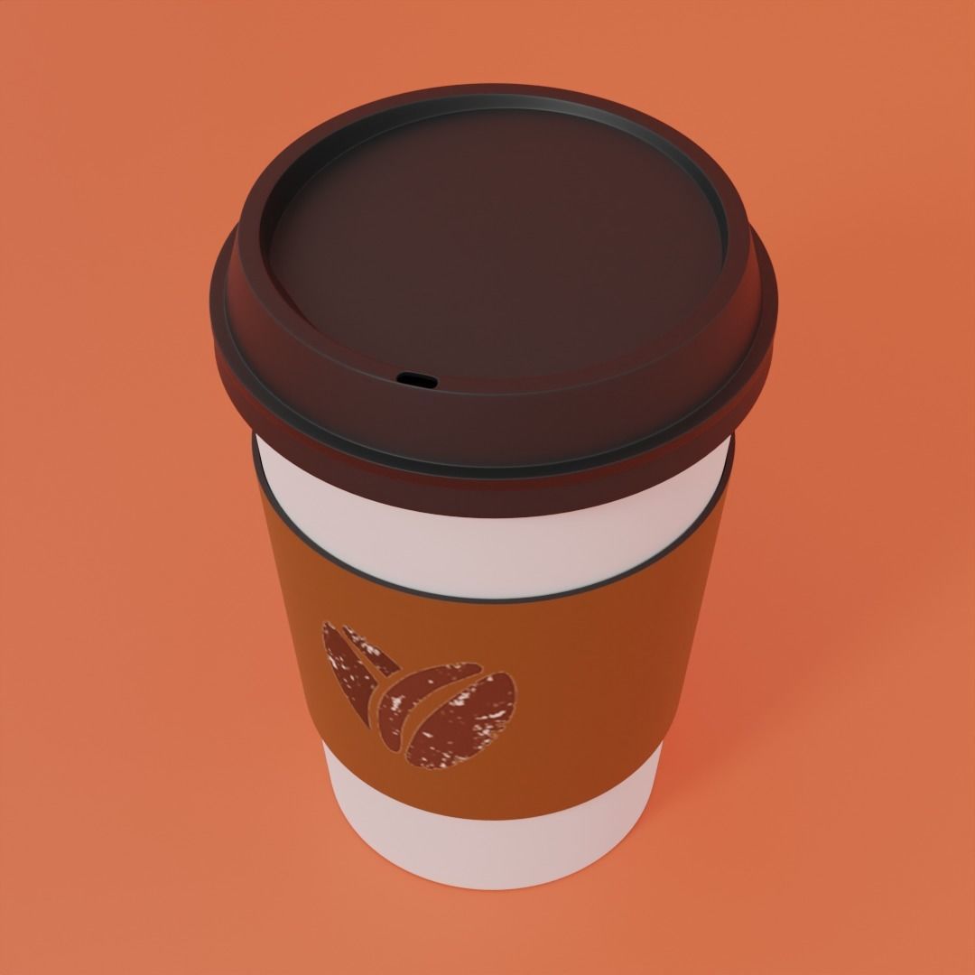 Paper Coffee Cup Free low-poly 3D model_1