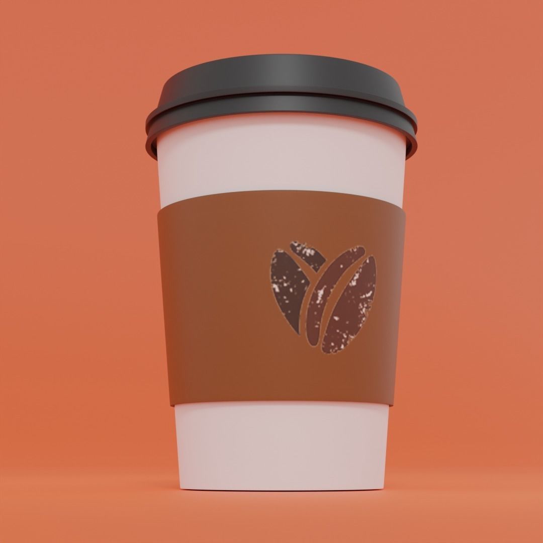 Paper Coffee Cup Free low-poly 3D model_2