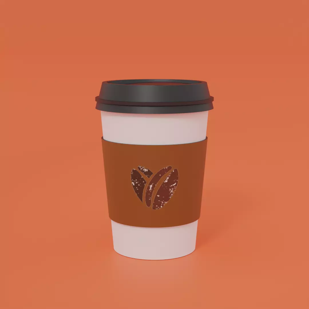 Paper Coffee Cup Free low-poly 3D model_0