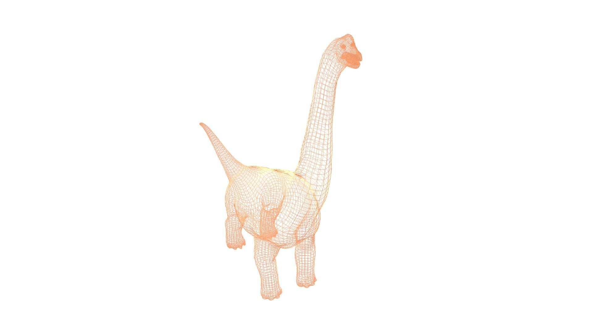 Alamosaurus Dinosaur Low-poly 3D model_10