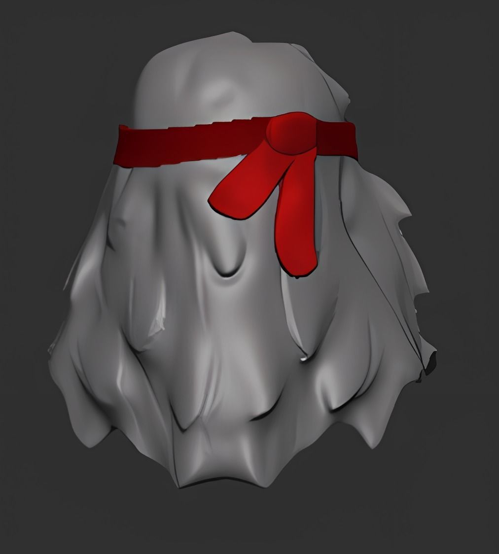 SKY game hairs 3D print model_1