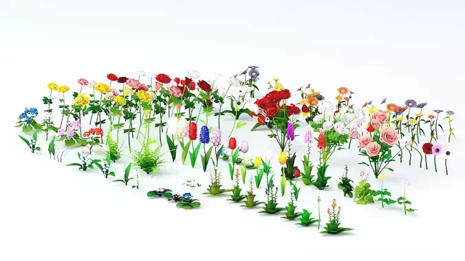 Flowers 3D model
