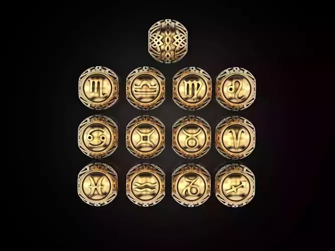 Beads zodiac signs 3D print model
