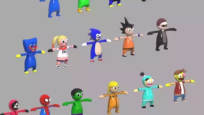 Hyper Casual Character Set