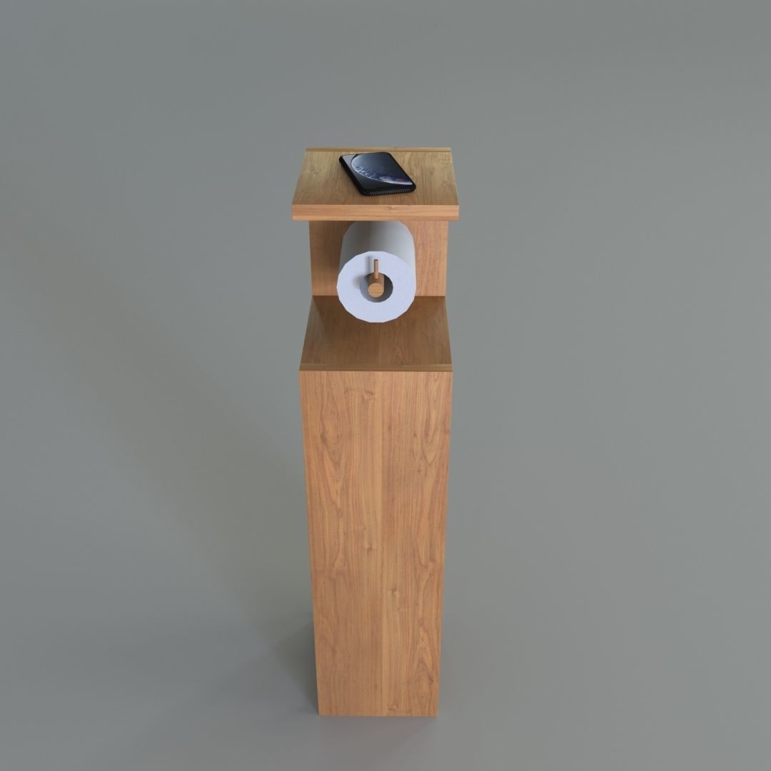 Toilet Paper Holder Low-poly 3D model_8