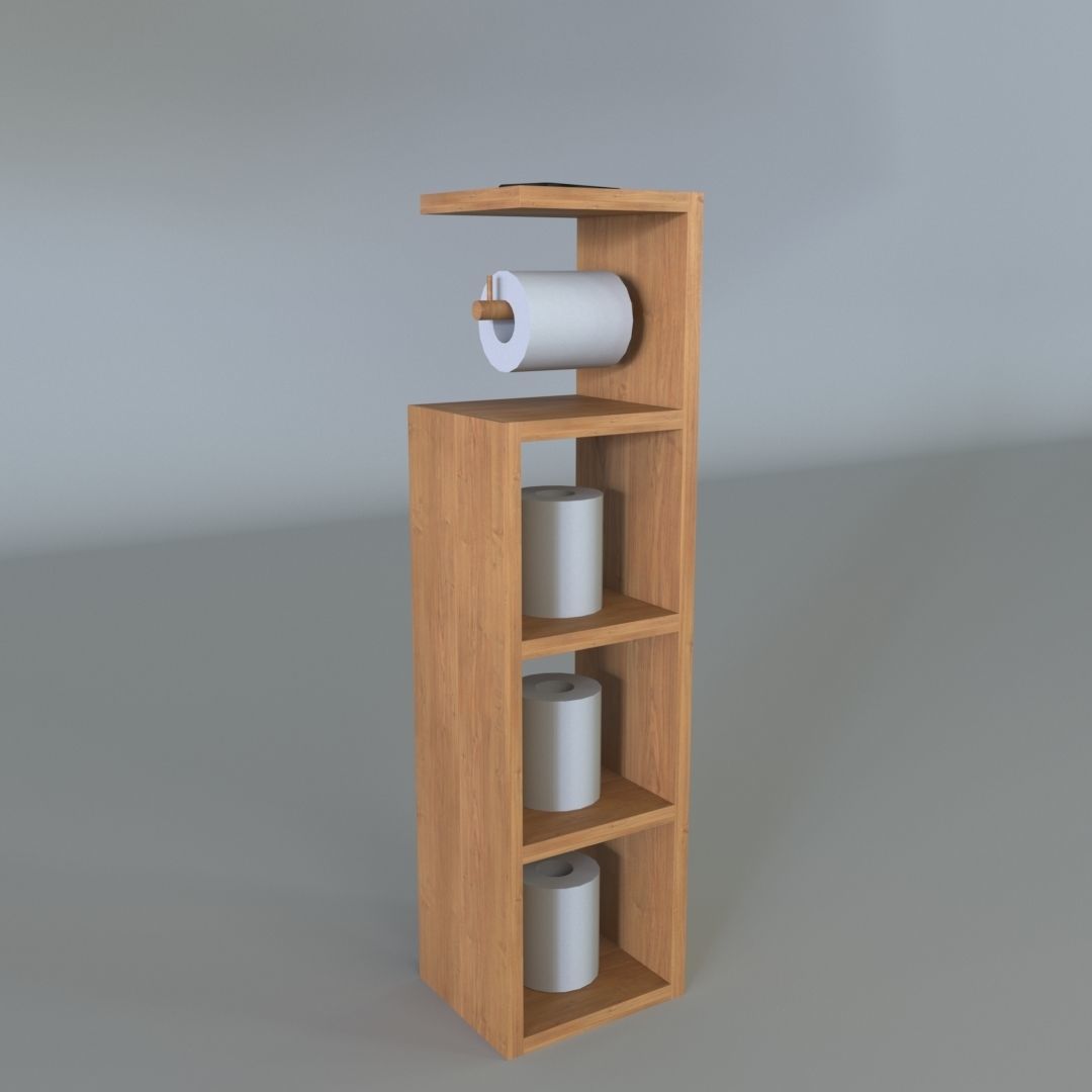 Toilet Paper Holder Low-poly 3D model_3