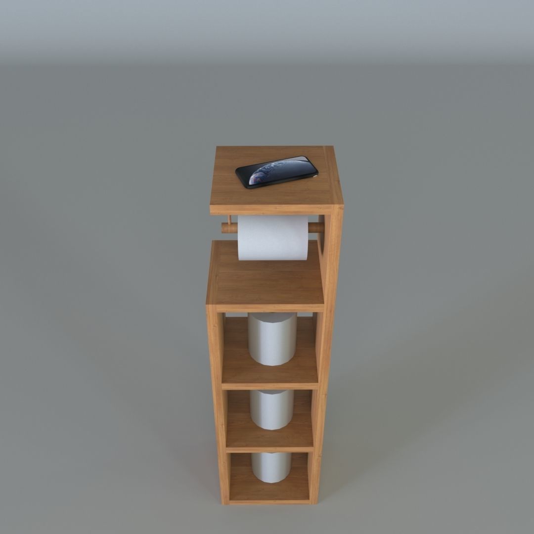 Toilet Paper Holder Low-poly 3D model_5
