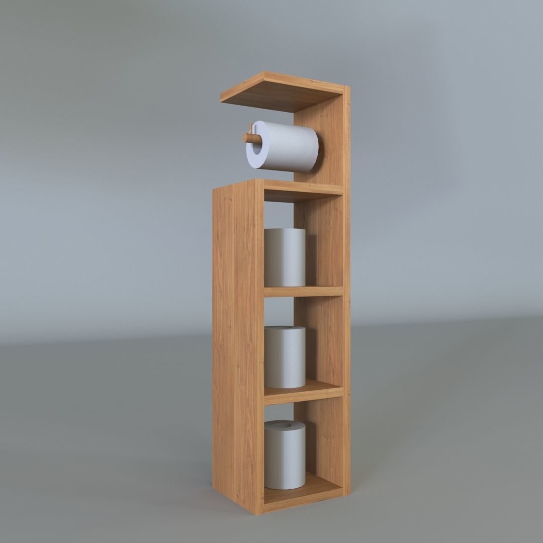 Toilet Paper Holder Low-poly 3D model_7