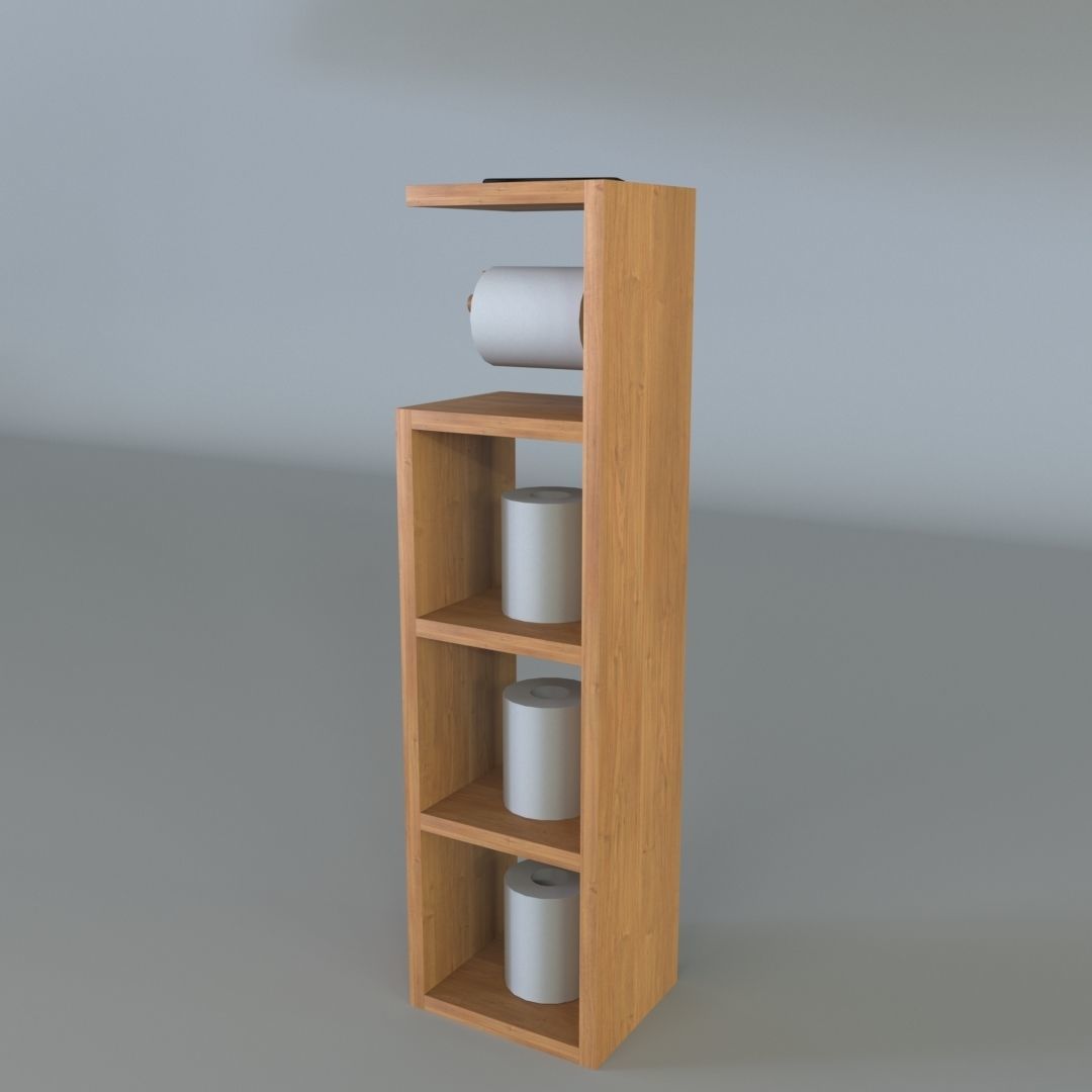 Toilet Paper Holder Low-poly 3D model_1