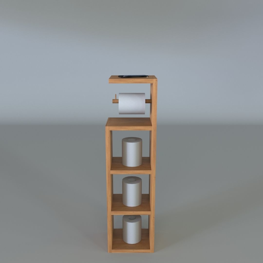 Toilet Paper Holder Low-poly 3D model_6