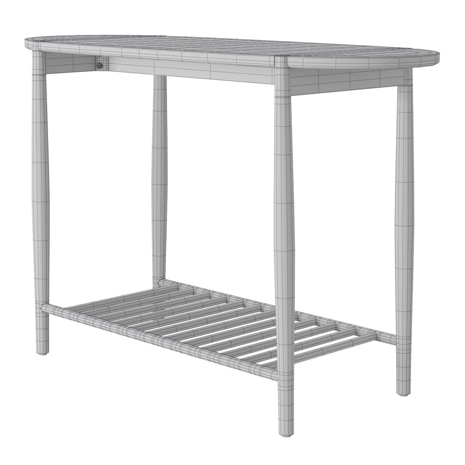 La Redoute Jucca Solid Oak Console Table 3D model_6