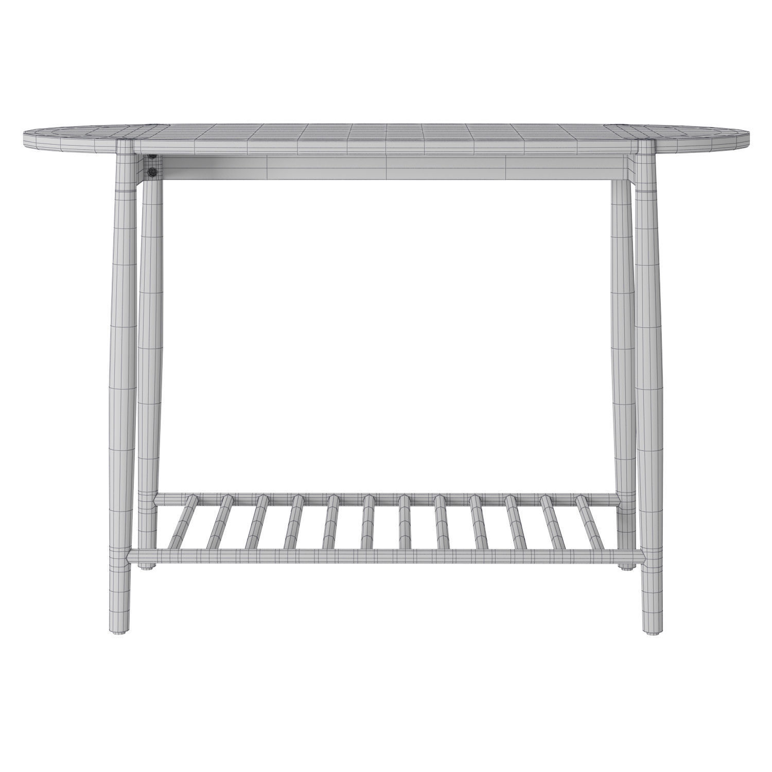 La Redoute Jucca Solid Oak Console Table 3D model_5