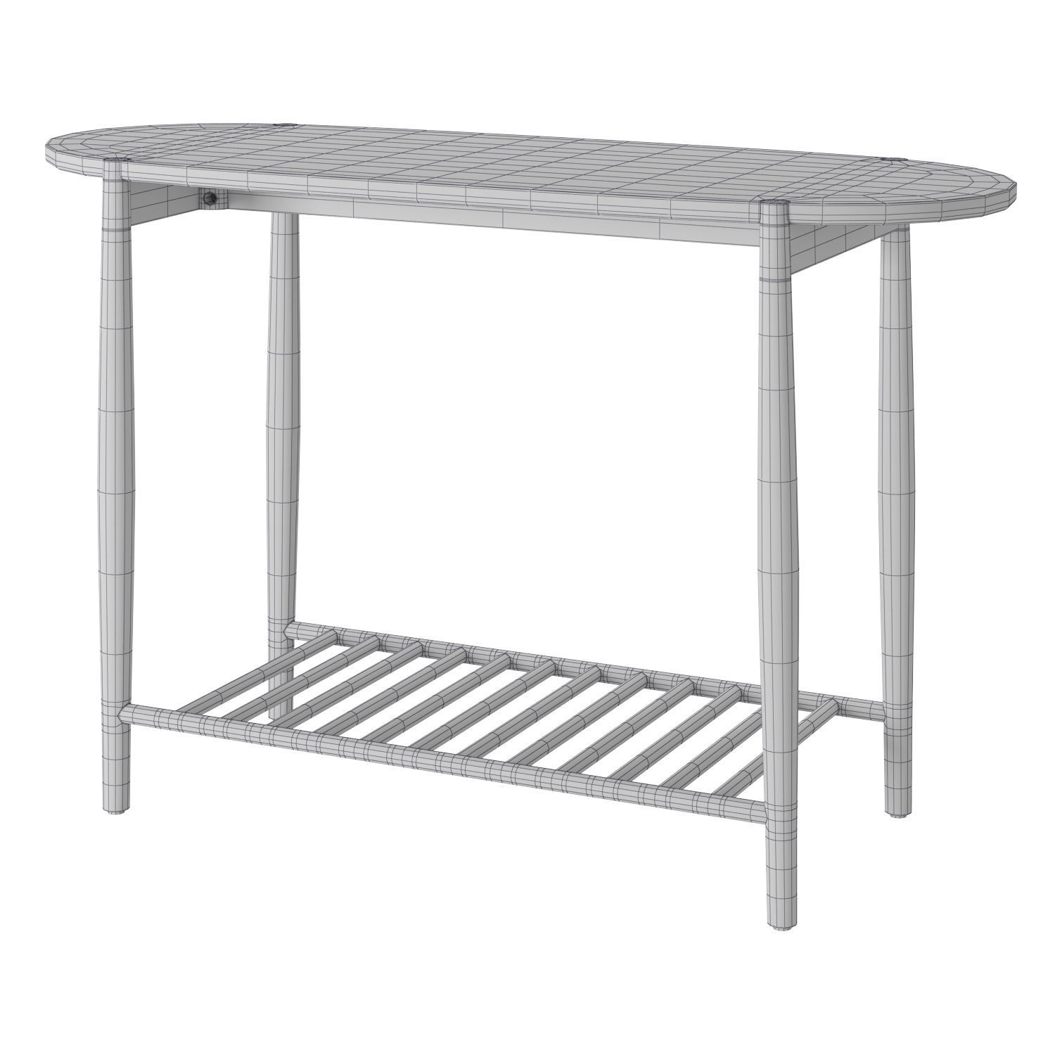 La Redoute Jucca Solid Oak Console Table 3D model_4