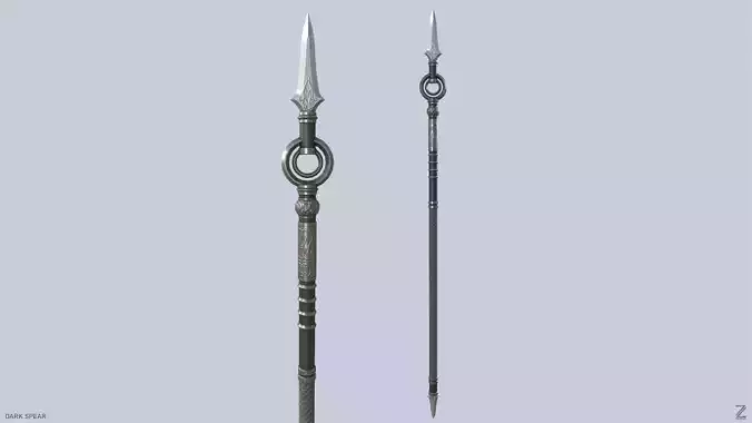 Dark spear Low-poly 3D model