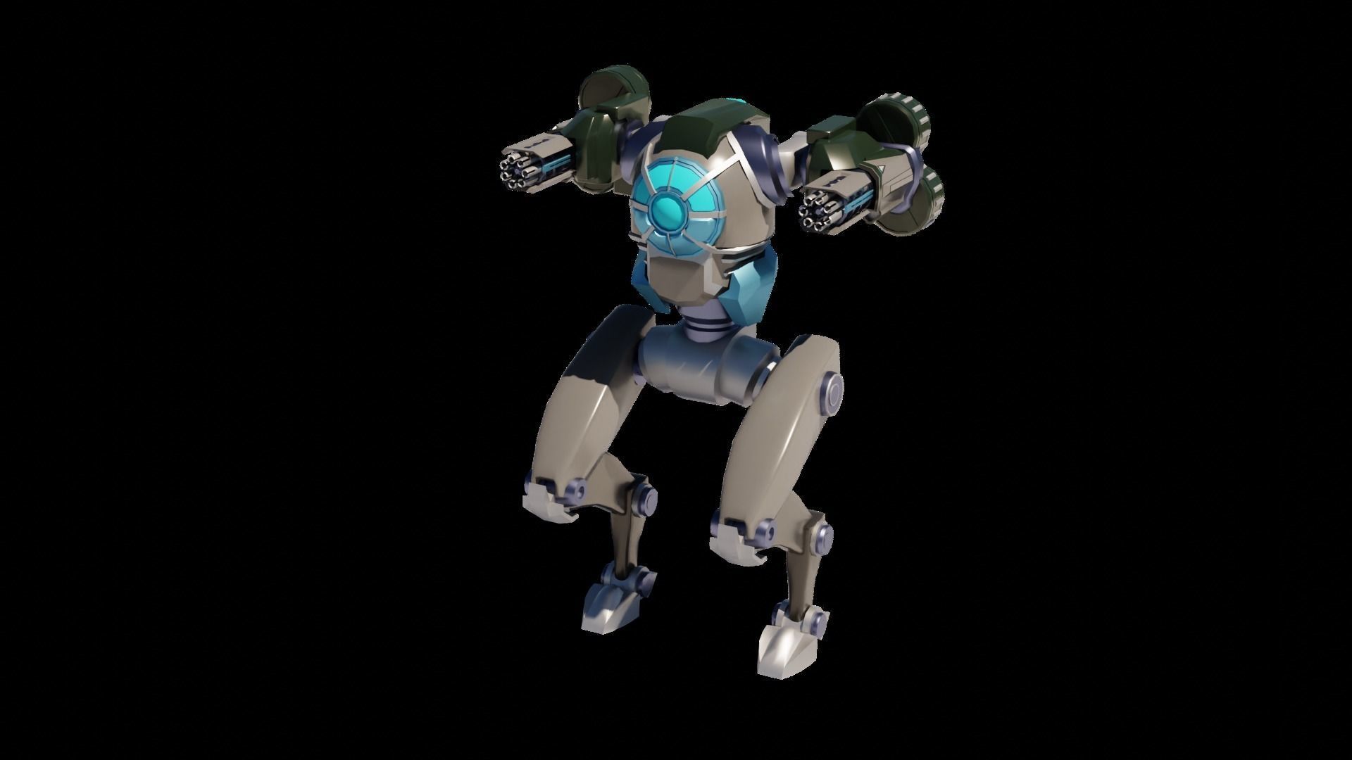 MECH 01-04 Low-poly 3D model_12