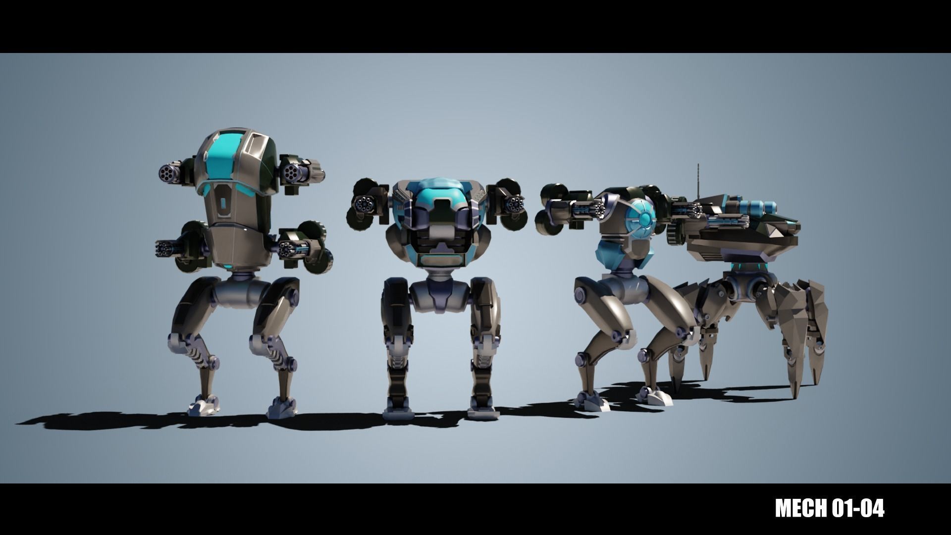 MECH 01-04 Low-poly 3D model_5