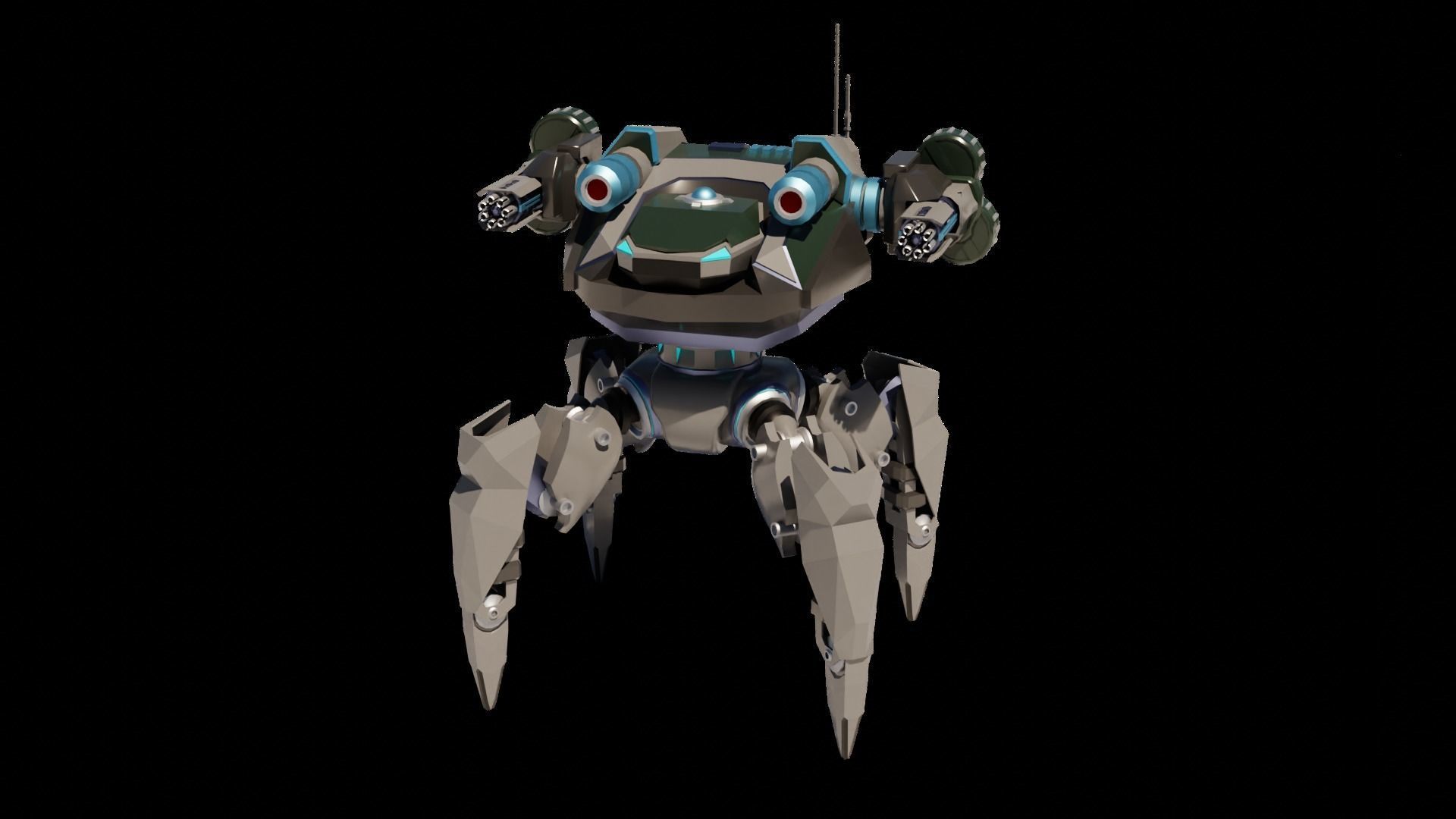 MECH 01-04 Low-poly 3D model_9