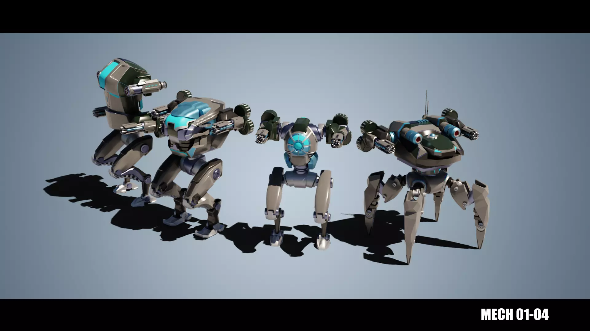 MECH 01-04 Low-poly 3D model_0