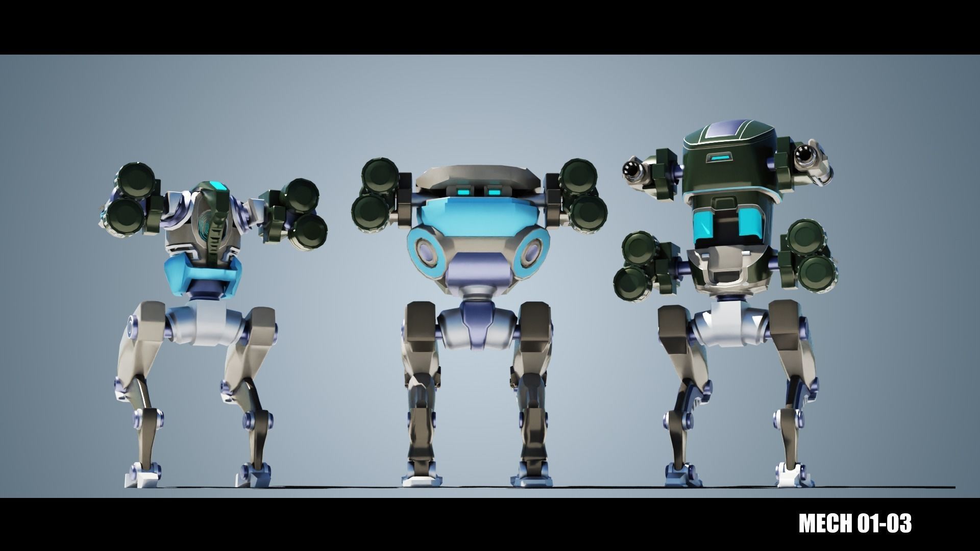 MECH 01-04 Low-poly 3D model_19