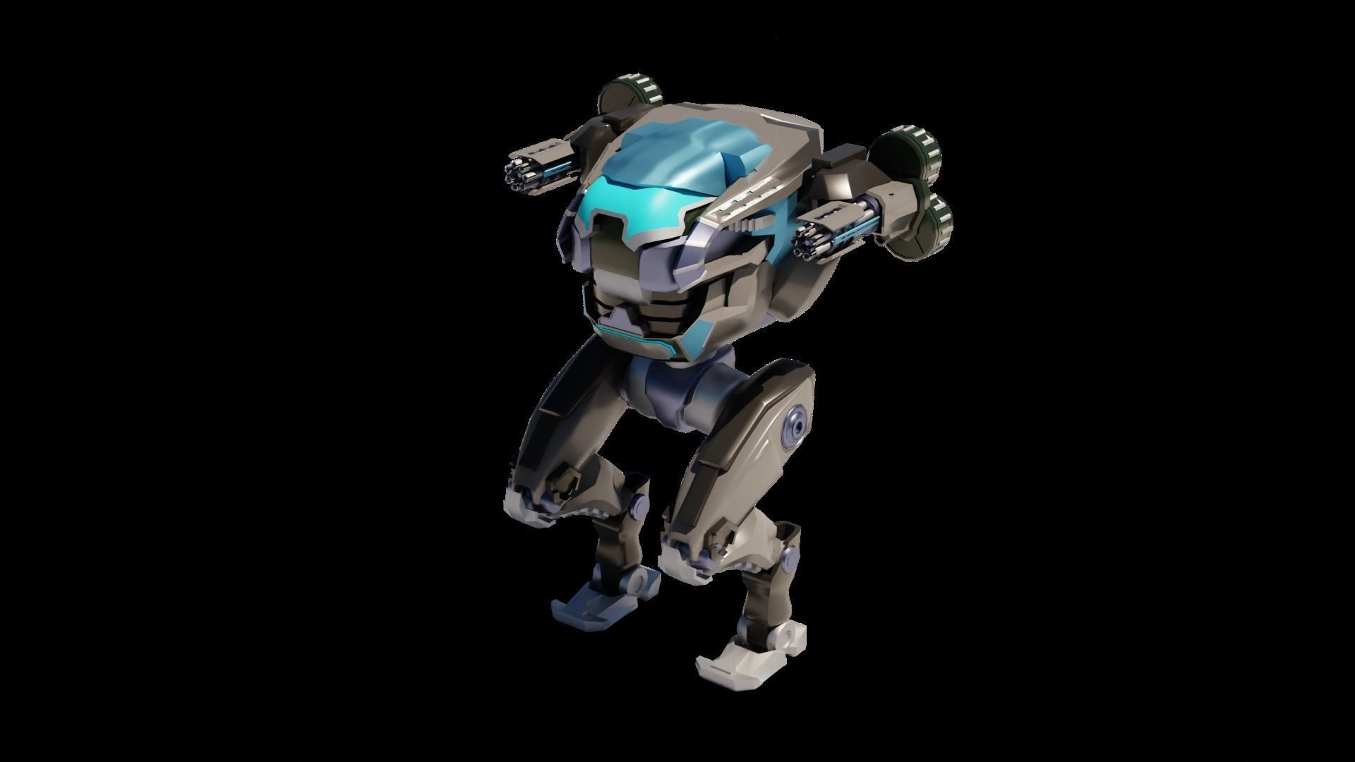 MECH 01-04 Low-poly 3D model_10