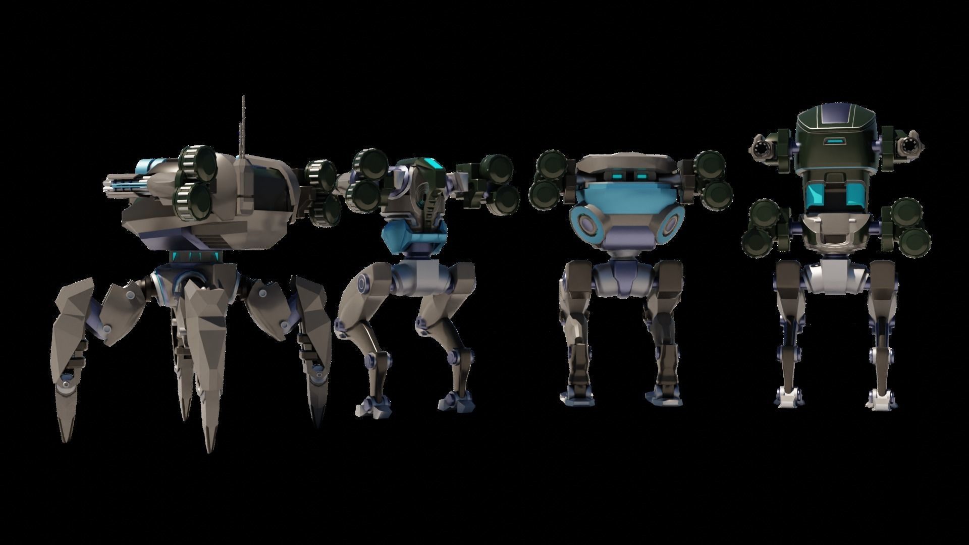 MECH 01-04 Low-poly 3D model_25
