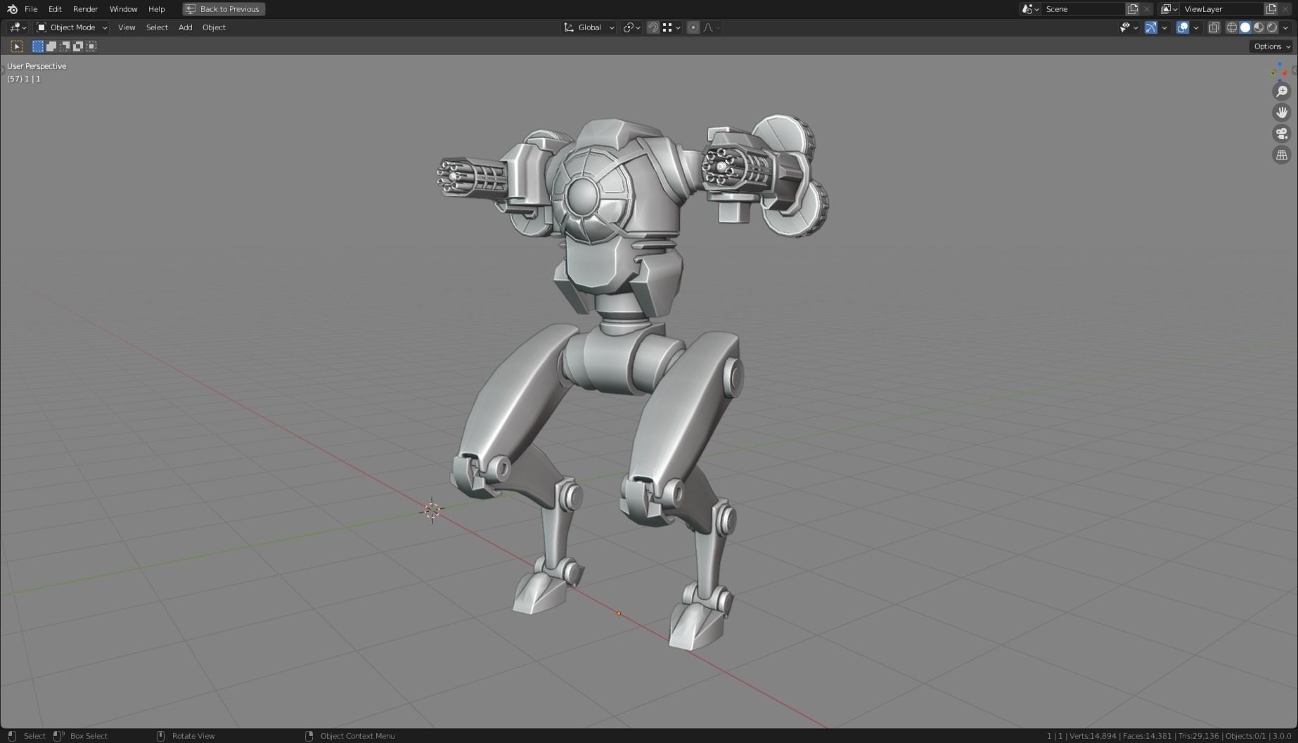 MECH 01-04 Low-poly 3D model_14