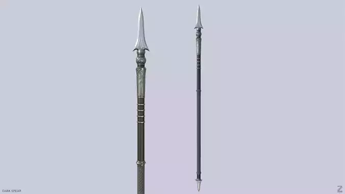 Dark spear Low-poly 3D model
