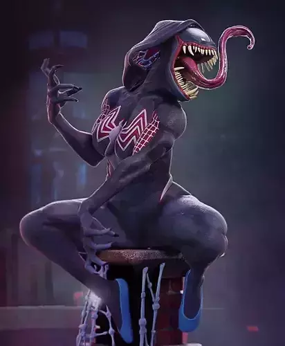 Gwenom Statue 3D Model Ready to Print 3D print model