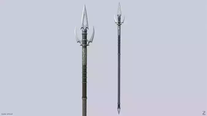 Dark spear Low-poly 3D model