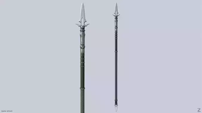 Dark spear Low-poly 3D model
