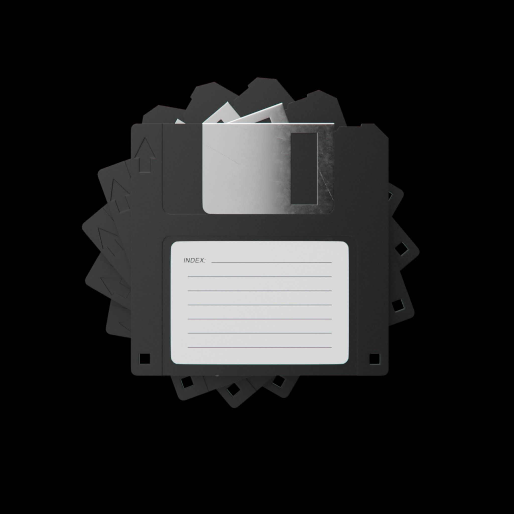 Floppy Disk 3D model_4