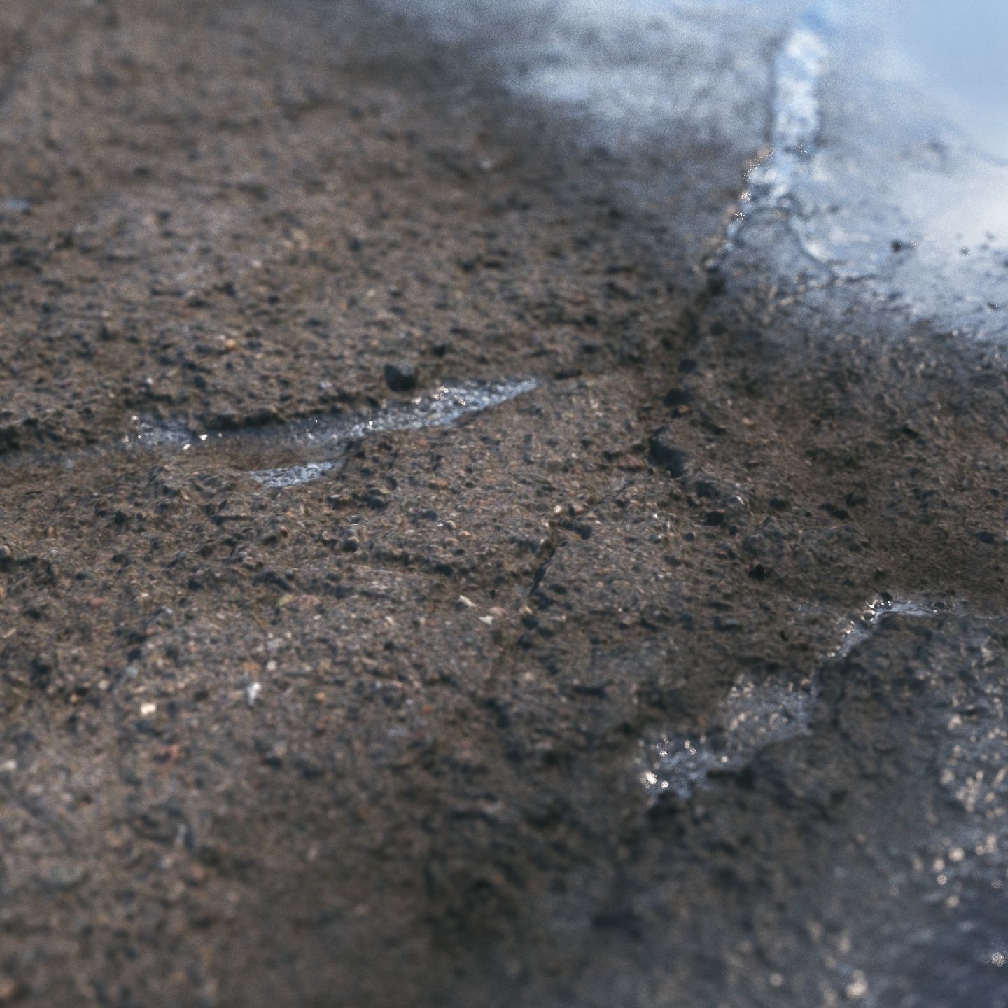  Wet asphalt material 05 4k seamless PBR 3D model_3