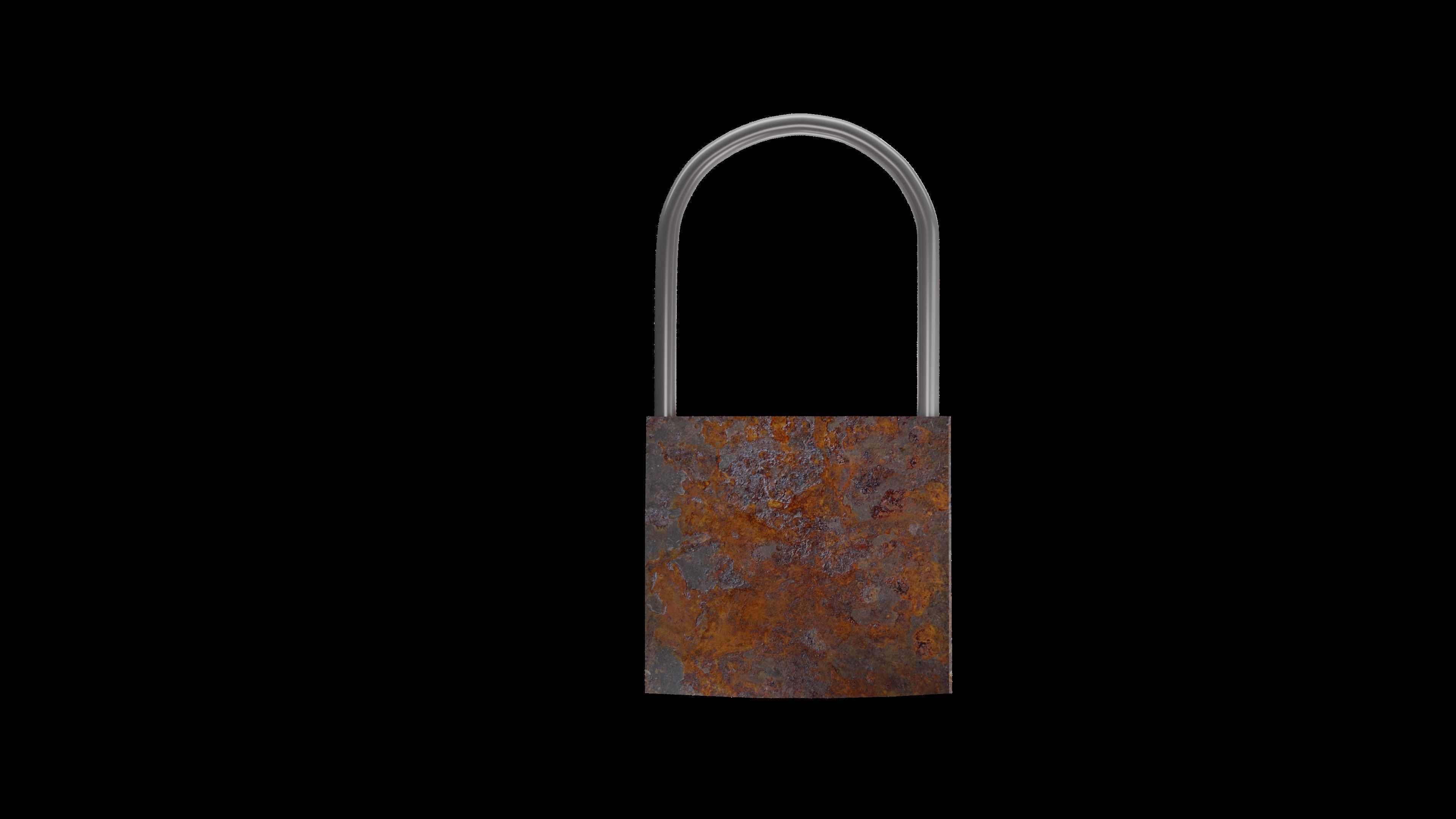 old rusty lock 3d model 3D model | CGTrader
