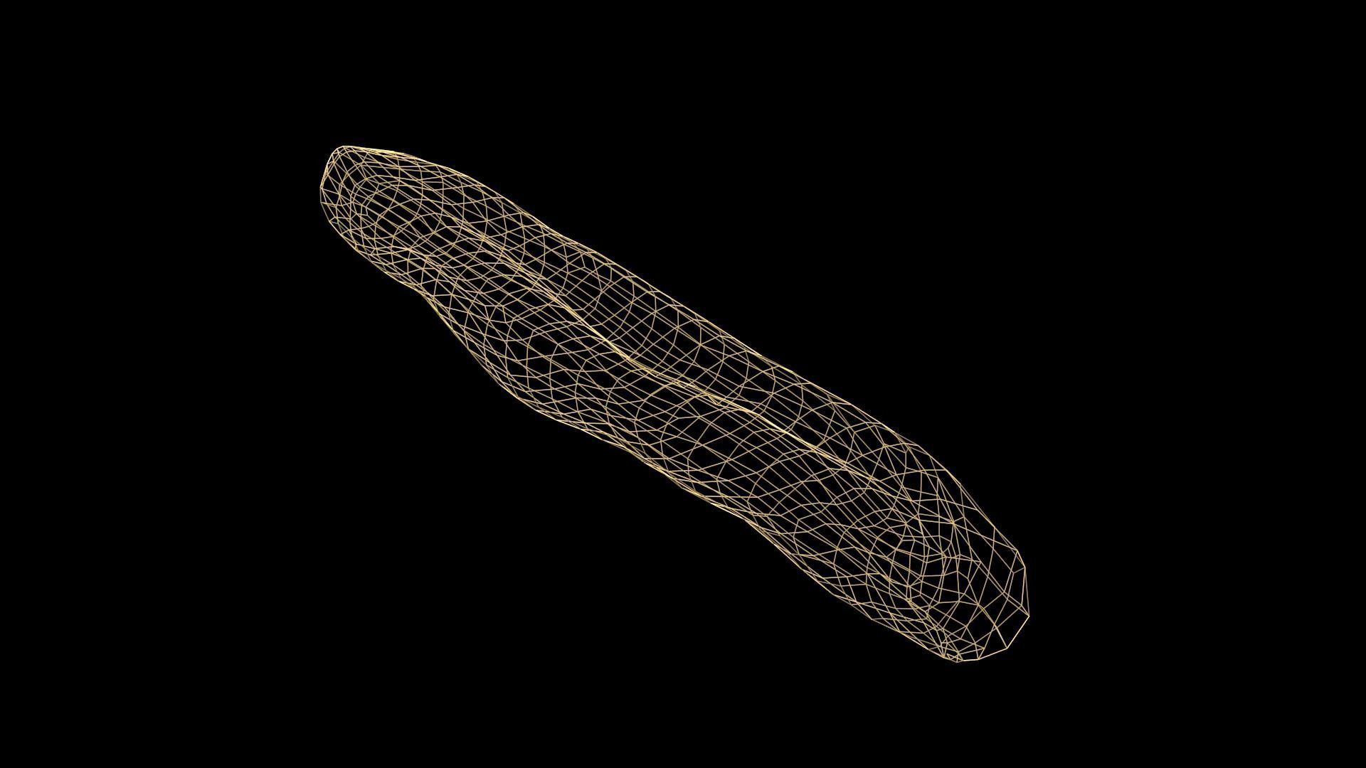 Baguette loaf of bread Low-poly 3D model_19