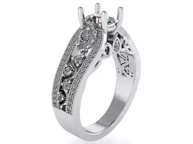 Fashion Design Diamond ring 2212 3D print model 