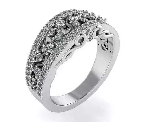 Octagonal Diamond ring 2213  3D print model