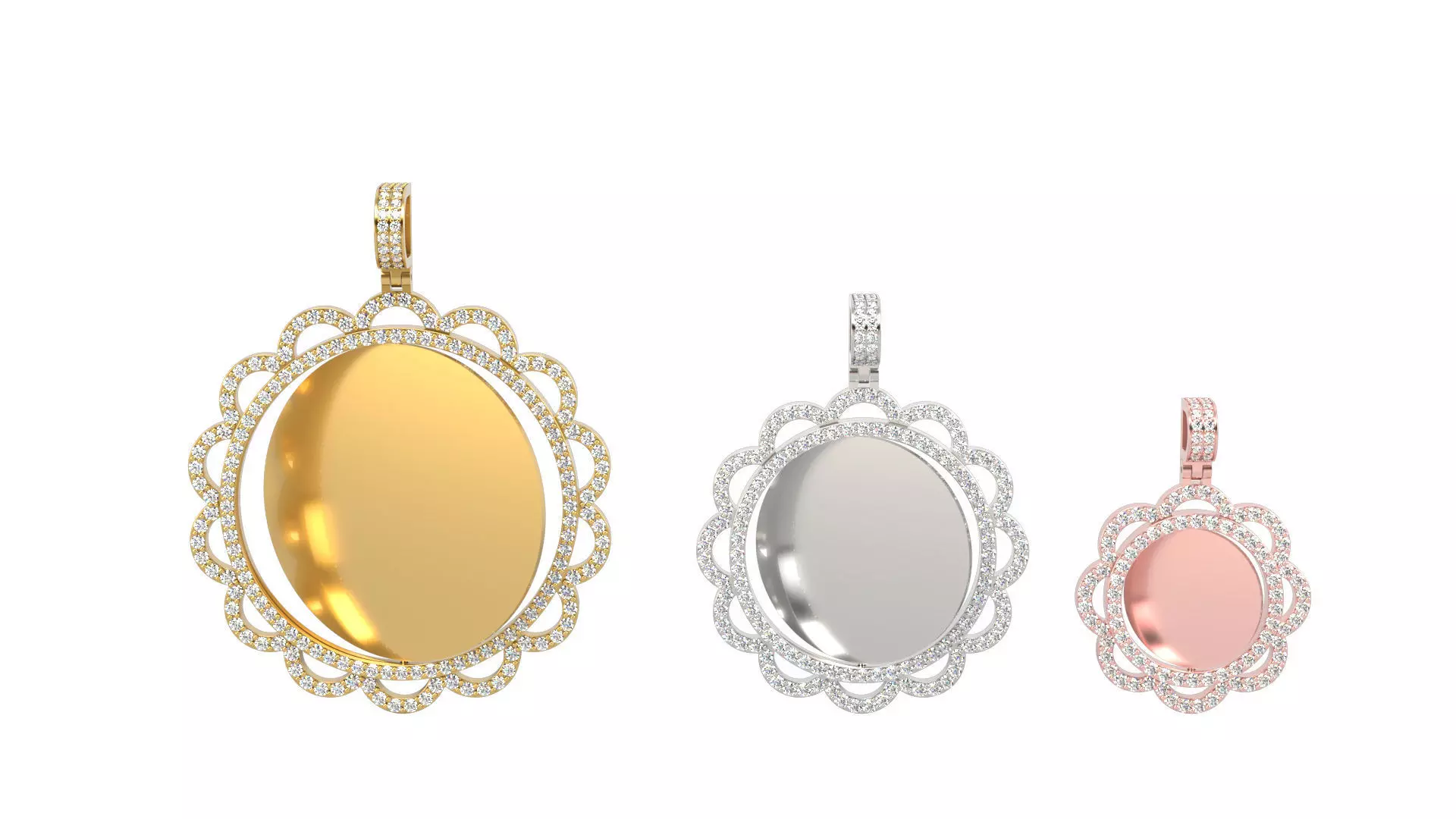 Picture pendant 1-2 inch N 84 3D print model